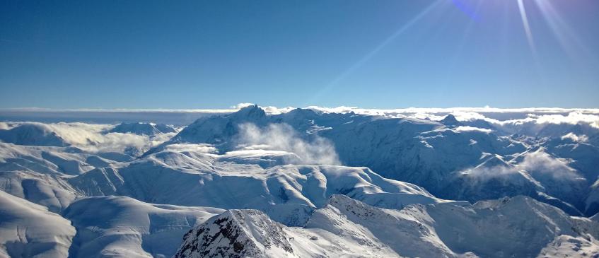 View from Pic Blanc across the Plateau d'Emparis